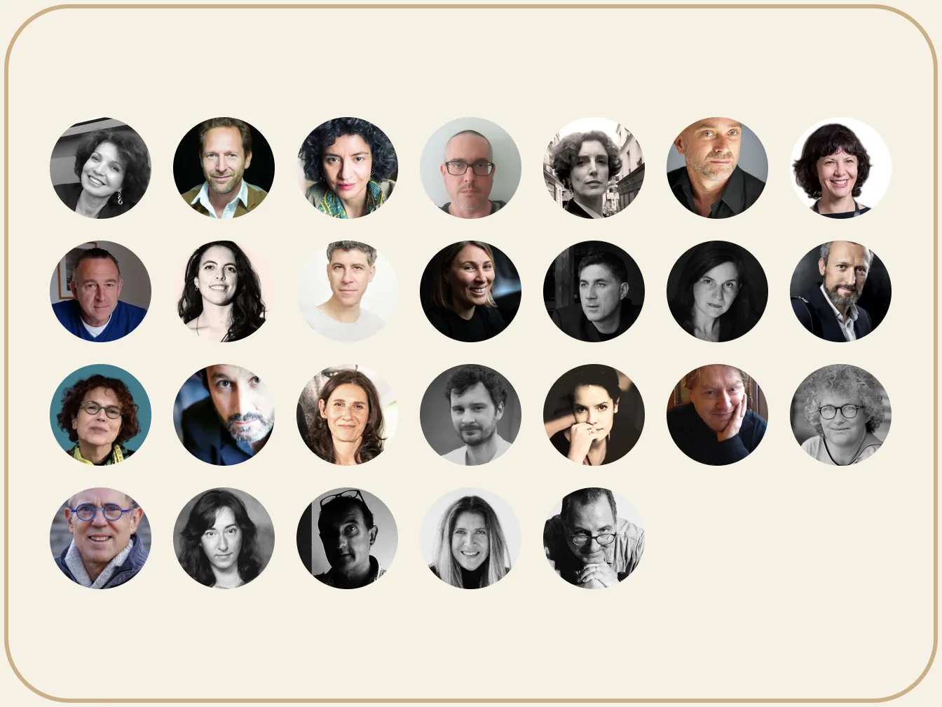 Les portraits des vingt-six ambassadrices et ambassadeurs du projet